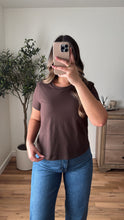 Load image into Gallery viewer, Built In Bra Tee - Brown
