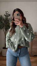 Load image into Gallery viewer, Lulu Cardigan (Sage/White)
