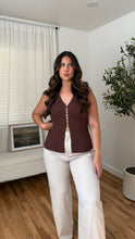 Load image into Gallery viewer, Avery Sweater Vest Brown
