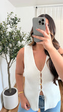 Load image into Gallery viewer, Avery Sweater Vest White
