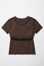 Load image into Gallery viewer, Built In Bra Tee - Brown
