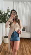 Load image into Gallery viewer, Tilly Crochet Cardigan - Taupe
