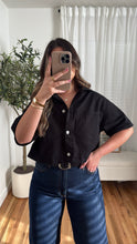 Load image into Gallery viewer, Georgie Denim Top - Black
