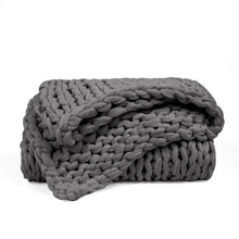 Load image into Gallery viewer, Sloane Chunky Blanket Charcoal
