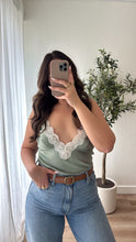 Load image into Gallery viewer, Juliette Lace Cami Sage
