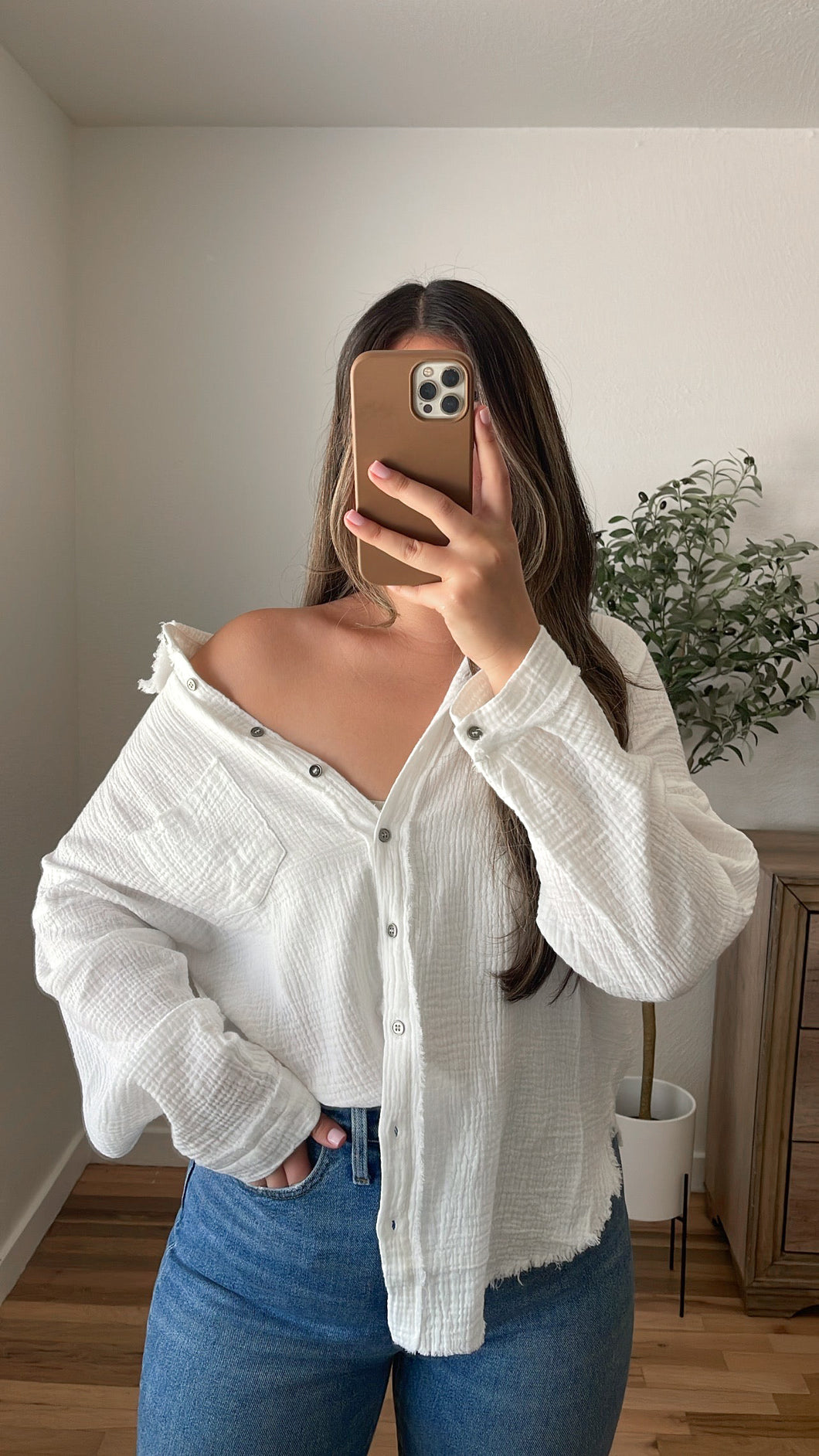 Reese Button Up White