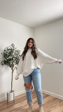 Load image into Gallery viewer, Hudson Sweater White
