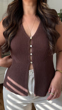 Load image into Gallery viewer, Avery Sweater Vest Brown
