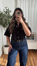 Load image into Gallery viewer, Georgie Denim Top - Black
