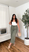 Load image into Gallery viewer, Juno Linen Pants Olive
