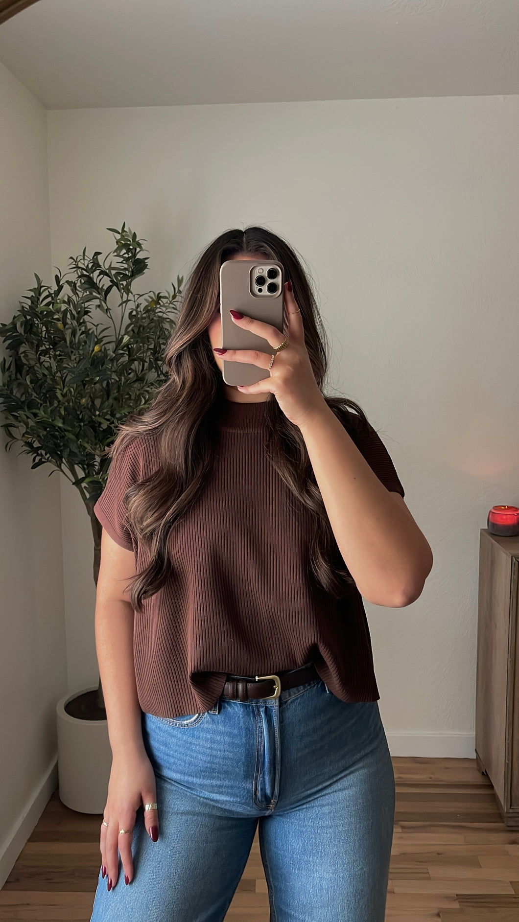 Evie Top Brown