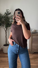 Load image into Gallery viewer, Built In Bra Tee - Brown
