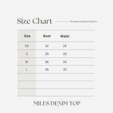 Load image into Gallery viewer, Miles Denim Top
