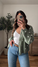 Load image into Gallery viewer, Lulu Cardigan (Sage/White)

