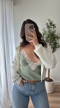 Load image into Gallery viewer, Juliette Lace Cami Sage

