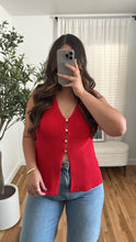 Load image into Gallery viewer, Avery Sweater Vest Red
