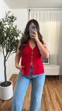Load image into Gallery viewer, Avery Sweater Vest Red
