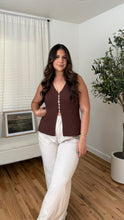 Load image into Gallery viewer, Avery Sweater Vest Brown
