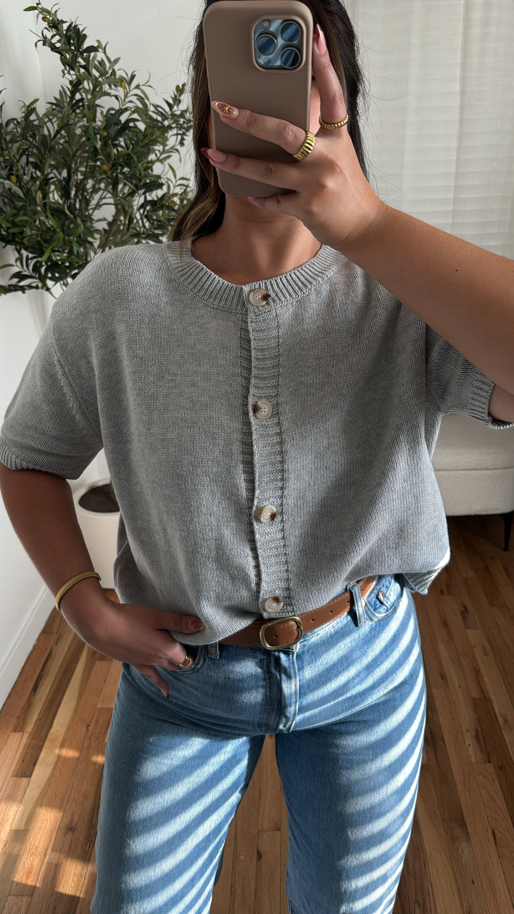 Fern Cardi Grey