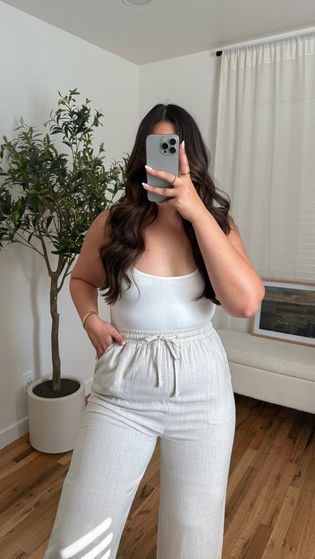 Juno Linen Pants Natural