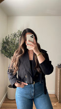 Load image into Gallery viewer, Lainey Crop Trench Black
