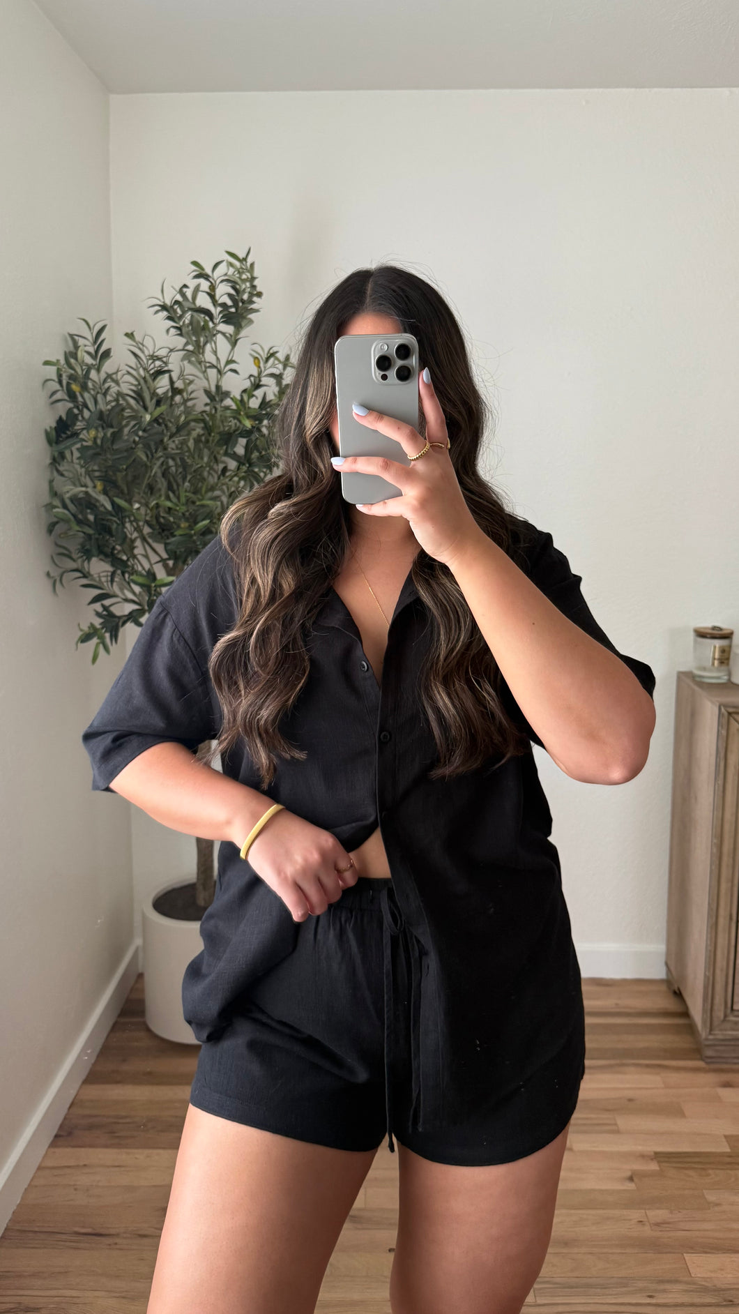 Callie Linen Set Black