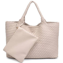 Load image into Gallery viewer, Luka Woven Tote Ivory
