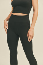 Load image into Gallery viewer, Jay Ribbed Leggings Black
