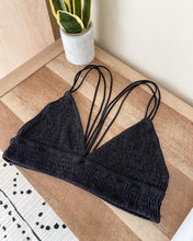Load image into Gallery viewer, Smocked Bralette Black
