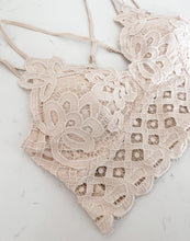 Load image into Gallery viewer, Flower Bralette Nude
