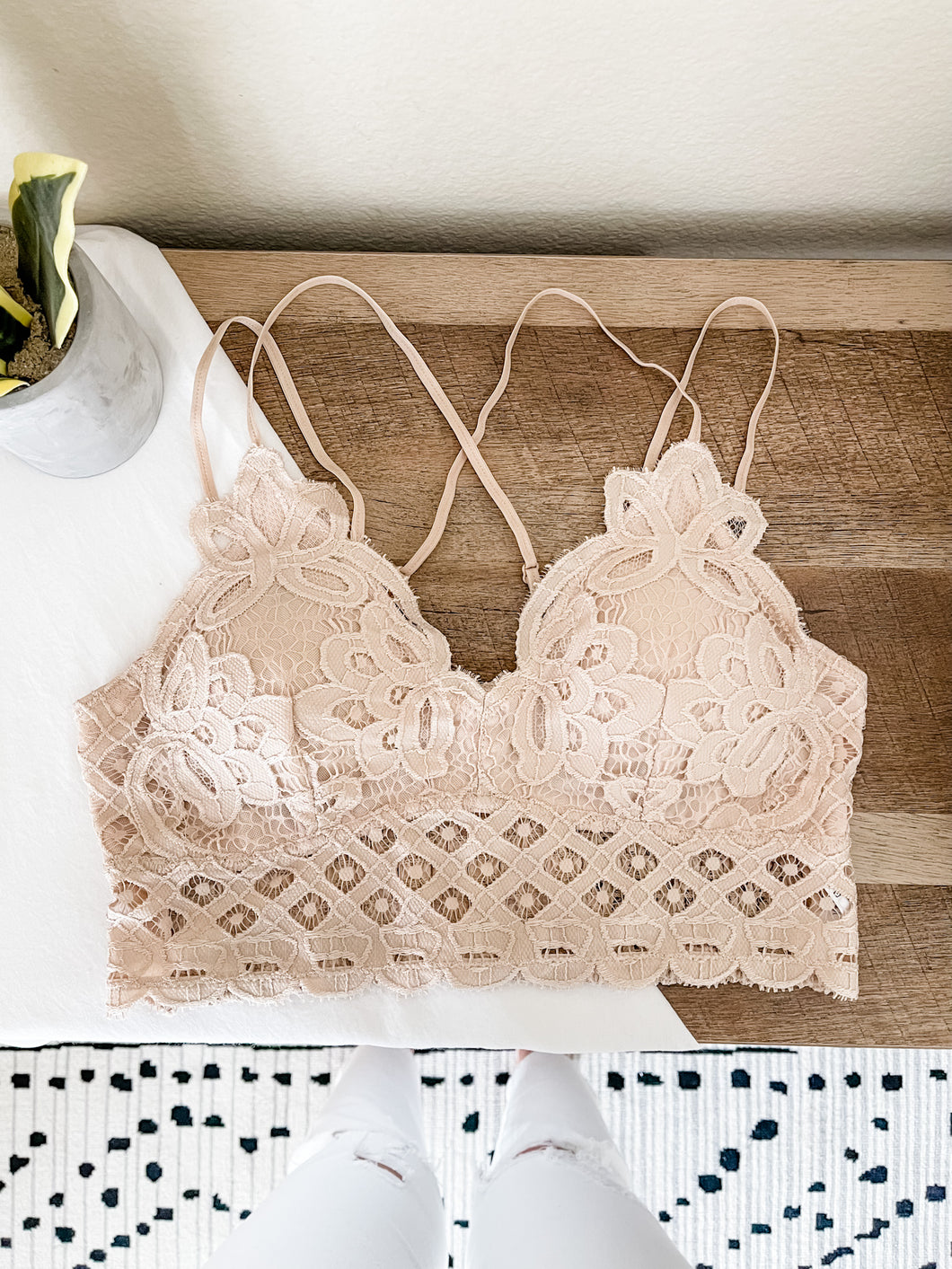 Flower Bralette Nude