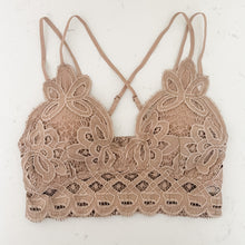 Load image into Gallery viewer, Flower Bralette Cocoa
