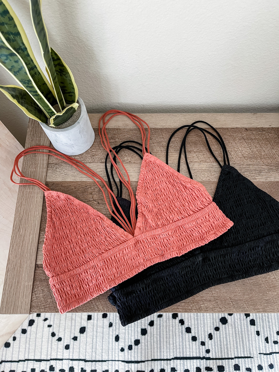 Smocked Bralette Terracotta