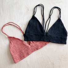 Load image into Gallery viewer, Smocked Bralette Black

